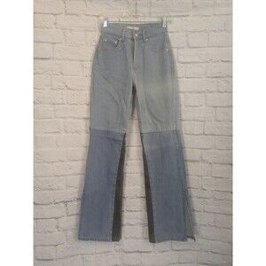 Adika Womens XS Denim Wide leg Color Block Patchwork Jeans